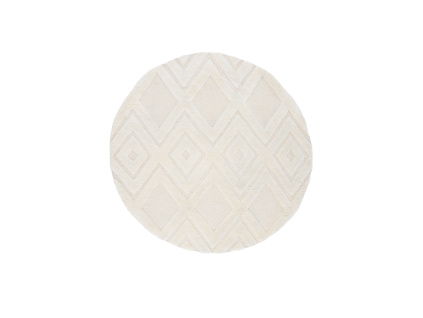 Vlněný kusový koberec Venture Home JIŘINA, průměr 200 cm | bílá