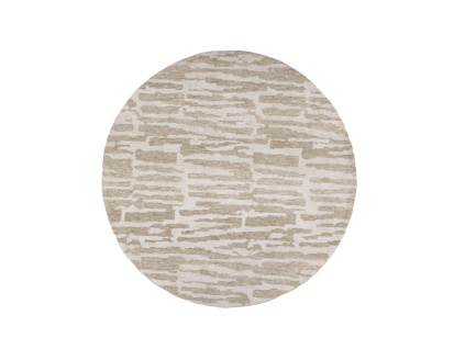 Kulatý designový kusový koberec Venture Home MILOŠI, průměr 200 cm | béžová, bílá