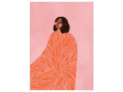 Ženský plakát na zeď The Woman With the Swirls – Cream | Posters & Frame