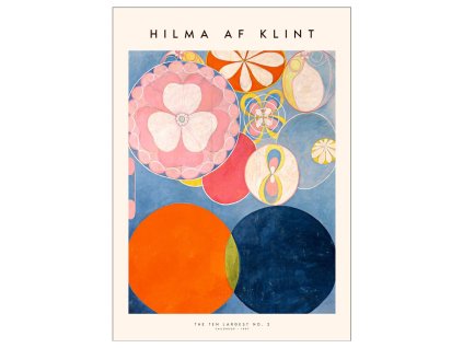 Abstraktní plakát na zeď The Ten Largest No. 02 – Soft Orange | Hilma af Klint