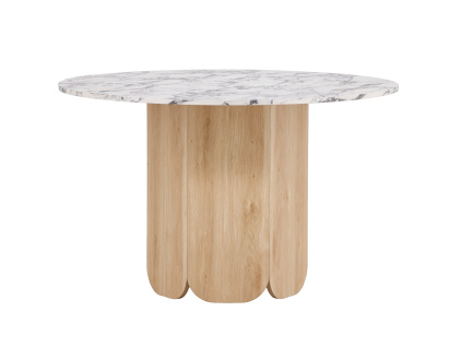 Kulatý jídelní stůl Tekla ø120x75 cm | Světle šedá