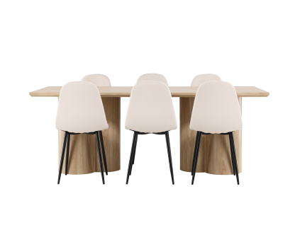 Jídelní stůl Olivia s jídelní židlí Polar |