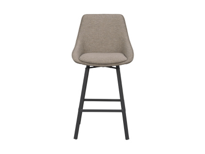 Barová židle otočná Rowico Home ALISON | Tmavě béžová černá