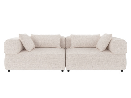 Třímístná pohovka Rowico Home FALKNER 246x105x67 cm | světlé béžová