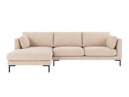 5místná pohovka s lehátkem Levá Rowico Home CORWIN 270x160x83 cm | světlé béžová