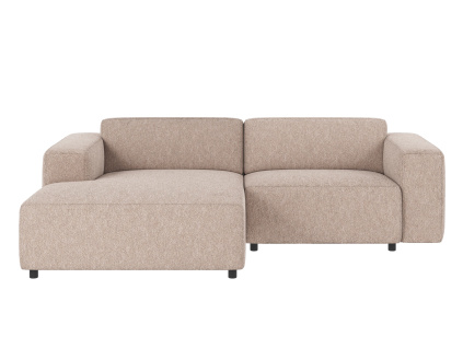 Třímístná pohovka s lenoškou Levá Rowico Home WILLARD 234x161x70 cm | světlé béžová