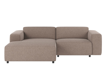 Třímístná pohovka s lenoškou Levá Rowico Home WILLARD 234x161x70 cm | béžová