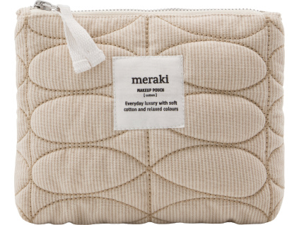 Bavlněná kosmetická taška Meraki Mentha Make-up Pouch, malá | béžová, šedá