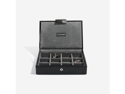 Pánská šperkovnice Stackers Black Cufflink Box | černá