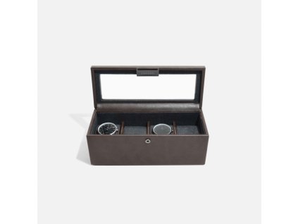 Kazeta na hodinky Stackers Brown 4 Piece Watch Box | hnědá