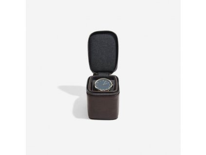 Pánská cestovní šperkovnice na hodinky Stackers Brown Small Travel Watch Box | hnědá