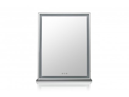 Hollywoodské make-up zrcadlo s osvětlením MMIRO 57 x 72 cm | stříbrná