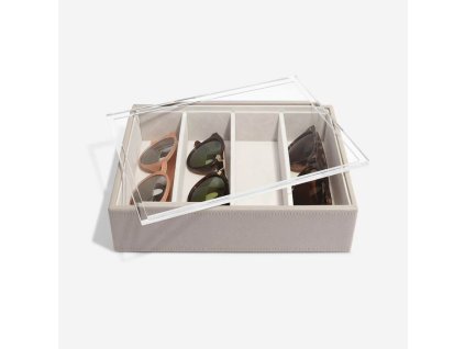 Box na slunečné brýlí Stackers Taupe Classic Glasses/Accessory | šedobežová