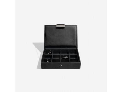 Pánská šperkovnice Stackers Black Lidded Mini Cufflink Box | černá