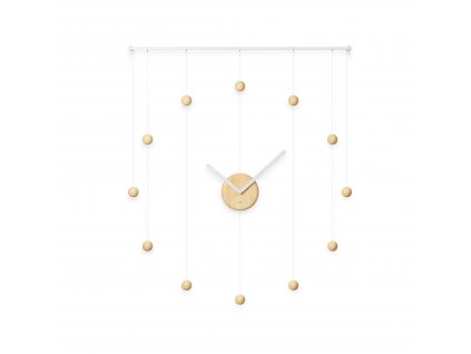 Nástěnné hodiny Umbra Hangtime | přírodní, bílá