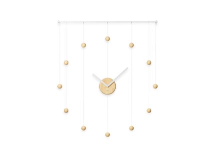 Nástěnné hodiny Umbra Hangtime | přírodní, bílá