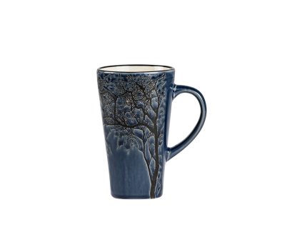 Kameninový hrnek se stromem Villa Collection Dark Blue 50cl | Modrá
