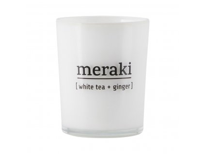 Vonná svíčka Meraki WHITE TEA&GINGER 6,7cm 