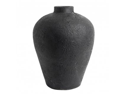 Ručně tvarovaná váza Muuubs Luna,40 cm | černá