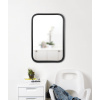 Zrcadlo s černým rámem Umbra HUB Rectangle 61 x 91 cm | černé