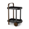 Odkládací stolek / servírovací pojízdný stolek Umbra Bellwood Bar | černá/hnědá