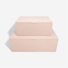Sada úložných boxu Stackers Blush Pink & Gold Set of 2 Storage Boxes | růžová