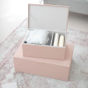 Sada úložných boxu Stackers Blush Pink & Gold Set of 2 Storage Boxes | růžová