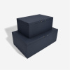 Sada úložných boxu Stackers Navy & Gold Set of 2 Storage Boxes | tmavě modrá