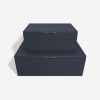 Sada úložných boxu Stackers Navy & Gold Set of 2 Storage Boxes | tmavě modrá