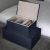 Sada úložných boxu Stackers Navy & Gold Set of 2 Storage Boxes | tmavě modrá