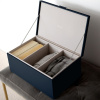 Úložný box Stackers Navy & Gold Medium Storage Box | tmavě modrá
