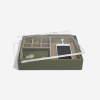 Pánská šperkovnice na hodinky doplňky Stackers Olive green Valet & Watch Box | zelená