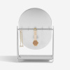 Stolní kosmetické zrcátko Stackers Pebble Grey & Chrome Dressing Table Mirror & Jewellery Stand | šedá