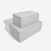 Sada úložných boxu Stackers Pebble Grey & Chrome Set of 2 Storage Boxes | šedá