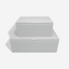 Sada úložných boxu Stackers Pebble Grey & Chrome Set of 2 Storage Boxes | šedá