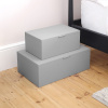 Sada úložných boxu Stackers Pebble Grey & Chrome Set of 2 Storage Boxes | šedá