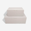 Sada úložných boxu Stackers Taupe & Gold Set of 2 Storage Boxes | šedobéžová