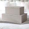 Sada úložných boxu Stackers Taupe & Gold Set of 2 Storage Boxes | šedobéžová