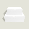 Sada úložných boxu Stackers Pebble White & Brushed Gold Set of 2 Storage Boxes | bílá