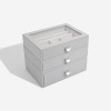 Šperkovnice se šuplíky 3 v 1 Stackers Pebble Grey Classic Drawers | šedá