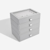 Šperkovnice se šuplíky 4 v 1 Stackers Pebble Grey Classic Drawers | šedá