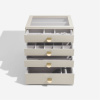 Šperkovnice se šuplíky 4 v 1 Stackers Oatmeal Classic Drawers | krémová