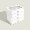 Šperkovnice se šuplíky 4 v 1 Stackers Pebble White Classic Drawers | bílá