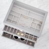 Šperkovnice se šuplíky 3 v 1 Stackers Pebble Grey Supersize Drawers | šedá