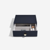 Box na hodínky Stackers Navy Pebble Classic Accessory Drawer  | tmavě modrá
