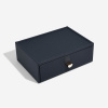 Box na hodínky Stackers Navy Pebble Classic Accessory Drawer  | tmavě modrá