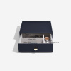Box na hodínky Stackers Navy Pebble Classic Accessory Drawer  | tmavě modrá