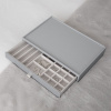 Box se šuplíkem na šperky Stackers Pebble Grey Supersize All In One Drawer  | šedá