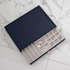 Box se šuplíkem na šperky Stackers Navy Pebble Supersize All In One Drawer  | tmavě modrá