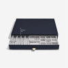 Box se šuplíkem na šperky Stackers Navy Pebble Supersize All In One Drawer  | tmavě modrá